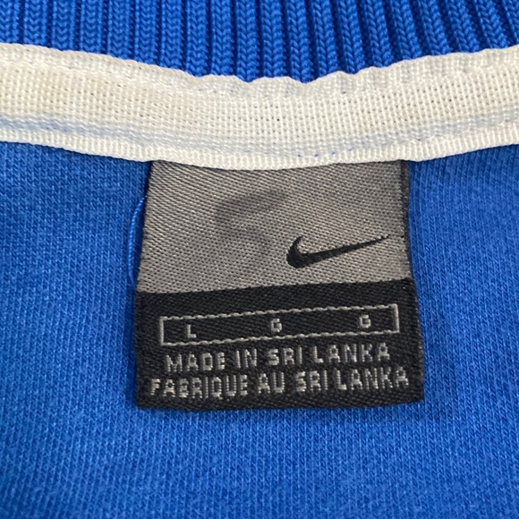 Vintage 02 DeadStock Nike Soccer Warm Up Jacket/ Track Jacket Blue/white Zip Up - Picture 5 of 6